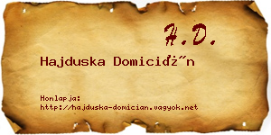 Hajduska Domicián névjegykártya